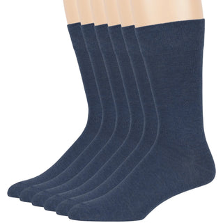 Big Mens Cotton Dress Big and Tall Soft Socks, Golden Brown, X-Large 13-15, 6 Pack