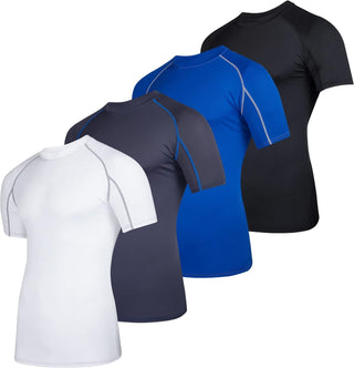 Big Men's Short Sleeve Compression Undershirt- 4 pack