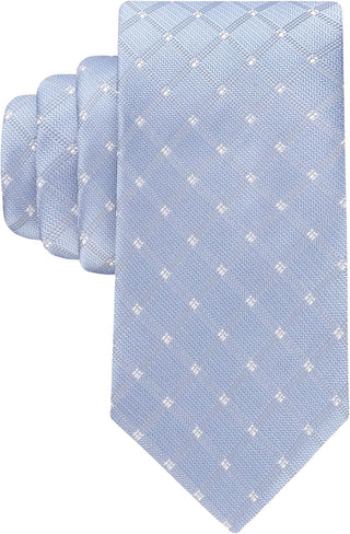 Mens Grid Pattern Self-Tie Necktie