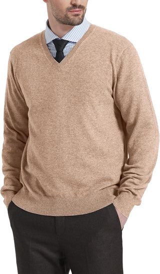 Men's Big and Tall Wool Blend V-Neck Sweater