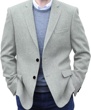 Big Men's Herringbone Tweed Blazer 