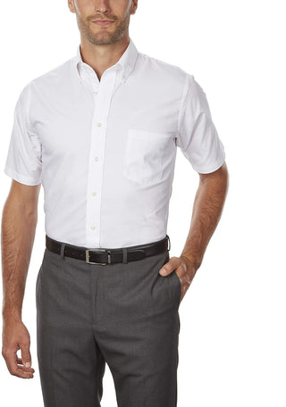 Big Men's Dress Shirts Short Sleeve Oxford