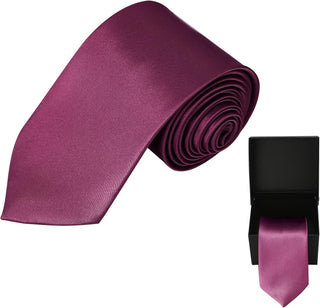 Solid Satin Tie + Gift Box