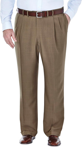 Men's Big and Tall Dress Pants Flat Front and Pleated Front