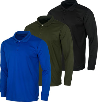 Long-Sleeve Polo Shirt for Big & Tall Men