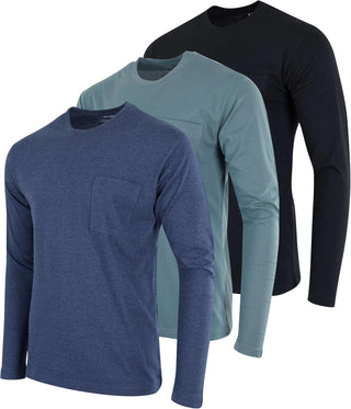 Big and Tall Long Sleeve T-Shirts: 3 Pack