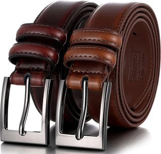 Big Men's Genuine Leather Dress Belt 