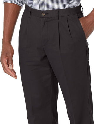 Big Men's Wrinkle-Resistant Pleated Chino Pants