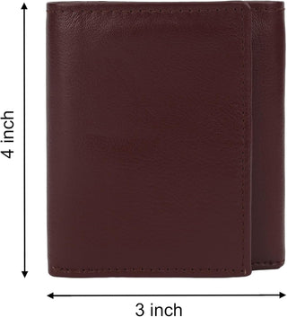 Leather Trifold Wallet for Men