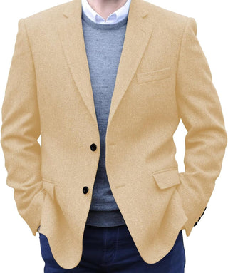 Big Men's Herringbone Tweed Blazer 