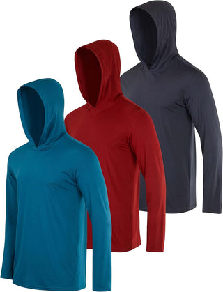 Big Men's Dry Fit Wicking Hoodie (Big and tall)- 3 pack