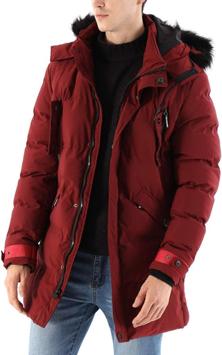 Plus Sized Men's Parka Ski Coat