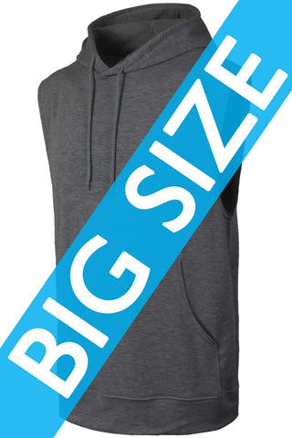 Plus Sized Men's Lightweight Workout Hoodies