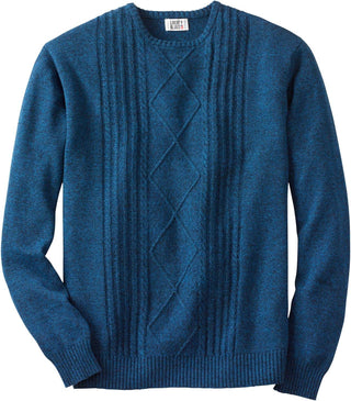 Large Man's Crewneck Cable Knit Sweater