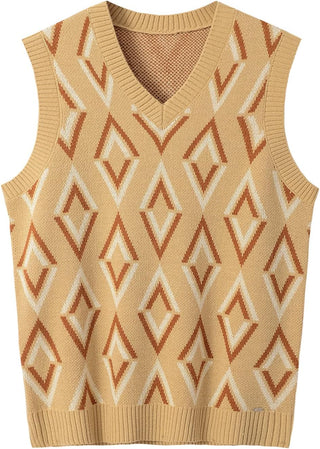 Big Mens V-Neck Knitted Sweater Vest