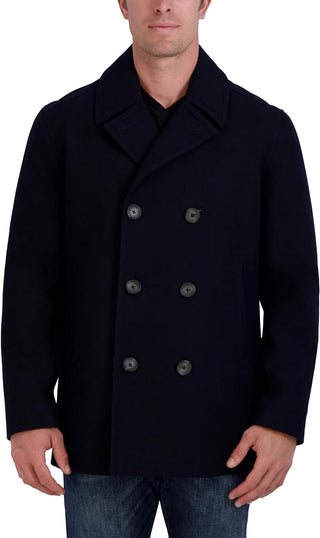 Plus Sized Men's Peacoat Wool 