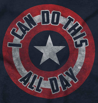 Plus Sized Men's I Can Do This All Day Star Shield Hoodie Sweatshirt