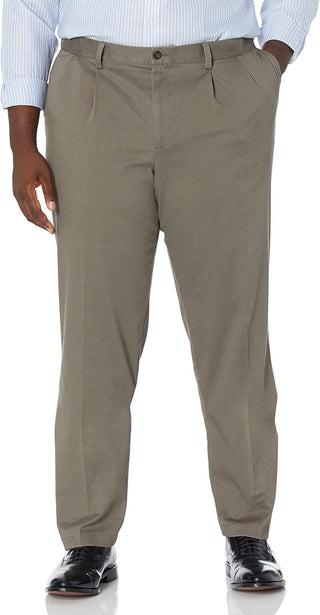 Men' Khaki Pants - Pleated (Big & Tall)