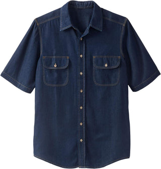 Large Men' Denim and Twill Shirt