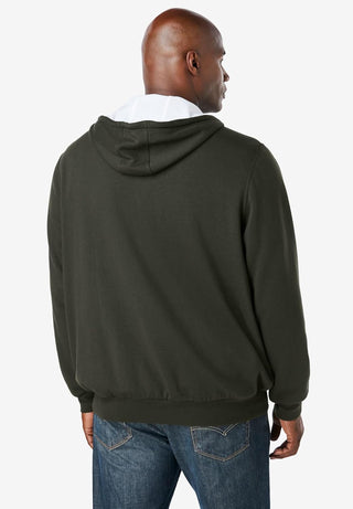 Plus Sized Men's Big & Tall Full-Zip Thermal Hoodie