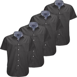 Mens Big and Tall Oxford Shirt - 4 Pack Button down Short Sleeve Dress Shirt - Versatile for Business & Casual Events - Comfort Fit - Breathable Material -  for Big Men