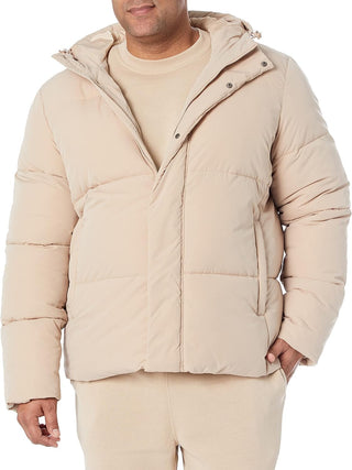 Men's Coat Mid-Length Hooded Puffer (Big & Tall)