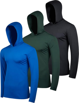 Big Men's Dry Fit Wicking Hoodie (Big and tall)- 3 pack