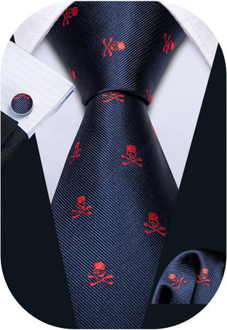 Ties for Men Designer Handkerchief Cufflink WOVEN Casual Necktie