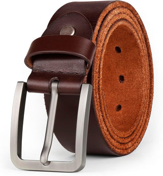 Big and Tall Genuine Leather Belt for Men 