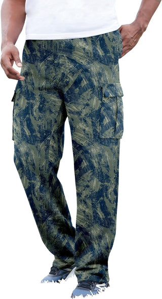 Plus Size Men's Big & Tall Fleece Cargo Sweatpants