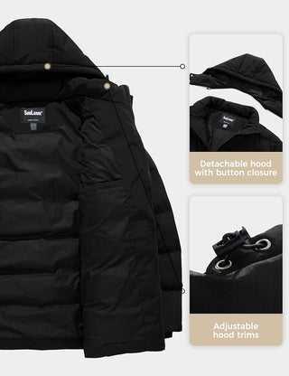 Big and Tall Winter Puffer Coat w/ Hood