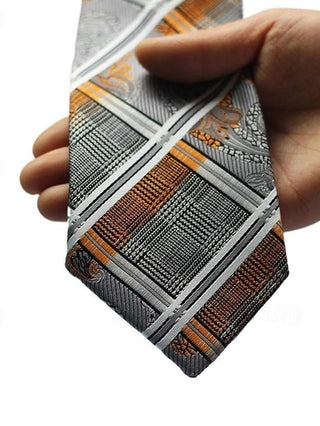 1Pc Gray Man Necktie Width Bridegroom Groomsman Tie 8Cm Business Manager Tie