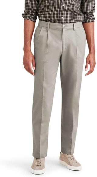 Plus Sized Men's Stain Defender Pants - Pleated 