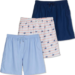 Big Men's Quick-Dry Swim Trunks- 3 pack