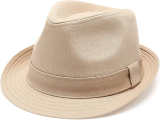 Classic Cotton Twill Fedora Hat with Band