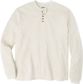 Big Men's Waffle-Knit Thermal Henley Tee