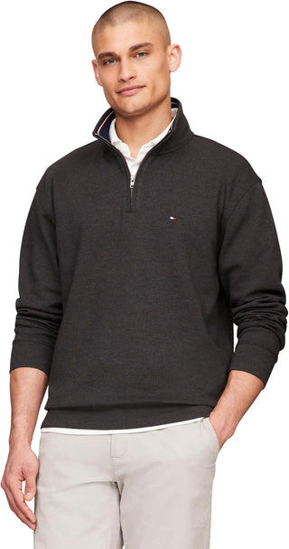 Big Men's Quarter Zip Pullover Sweater