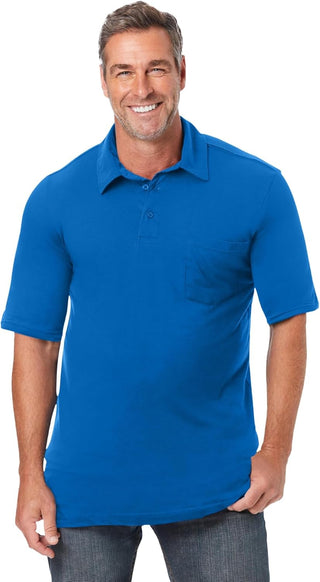 Large Men's Shrink-Less Polo T-Shirt