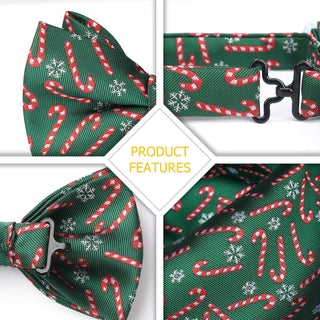 Christmas Bow Tie and Pocket Square Set