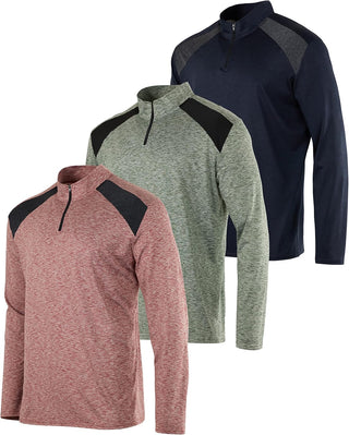 Big Men's Dry-Fit Quarter Zip Sweatshirt (3 Pack)