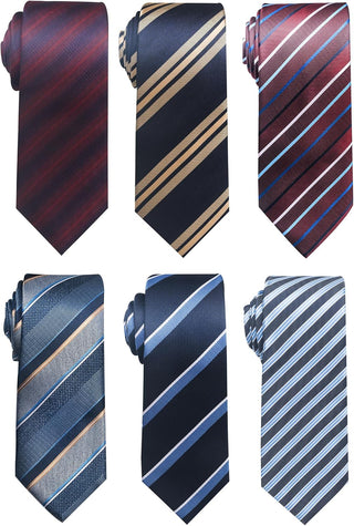 Tie for Men Necktie Woven Jacquard Neck Ties Set 6 PCS