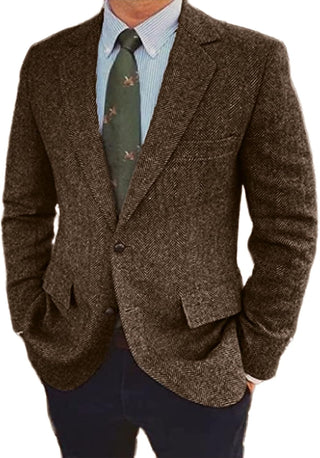 Big and Tall Lightweight Herringbone Blazer