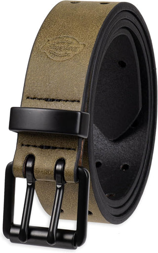 Big Men's Leather Double Prong Belt