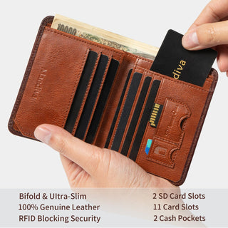 Men's Real Leather RFID Wallet that's Stylish