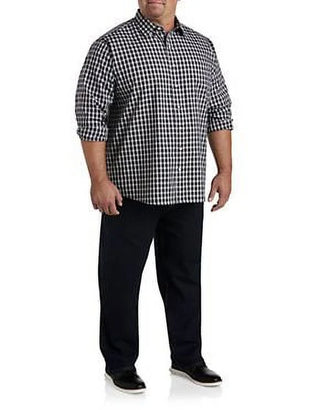 Big + Tall Men's Big and Tall Men's Long Sleeve Plaid Sport Shirt