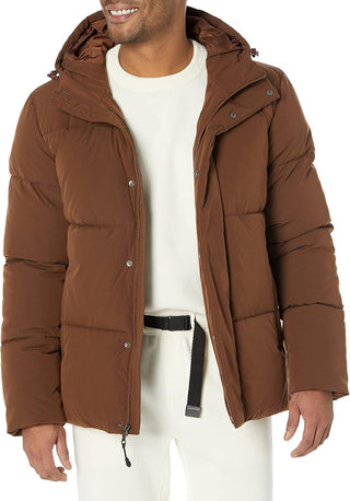 Men's Coat Mid-Length Hooded Puffer (Big & Tall)