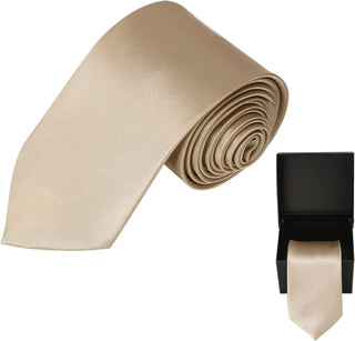 Solid Satin Tie + Gift Box