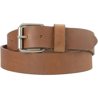 1-1/2 In. US Steer Hide Harness Leather Men'S Belt W/ Antq. Nickel Roller Buckle- Tan