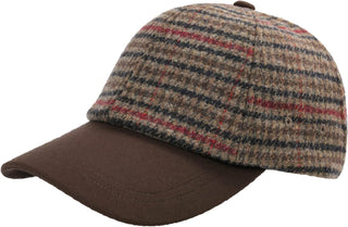 Wool Baseball Cap for Men Adjustable Tweed Hat