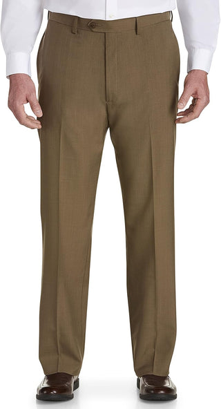 Men's Big and Tall Dress Pants Flat Front and Pleated Front